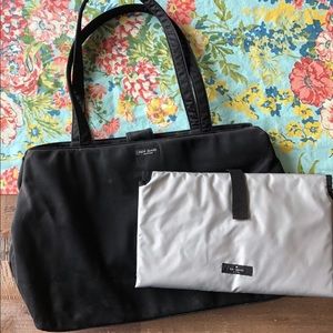 Kate Spade large black tote diaper bag